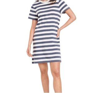 Old Navy Striped T-Shirt Dress Navy/White Size XL Casual Relaxed Fit Loungewear